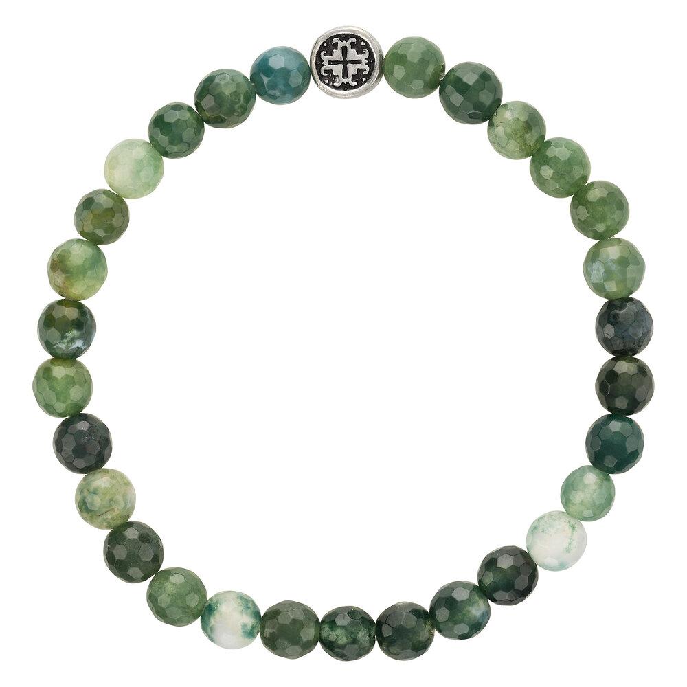 Moss Agate popular Stretch Bracelet