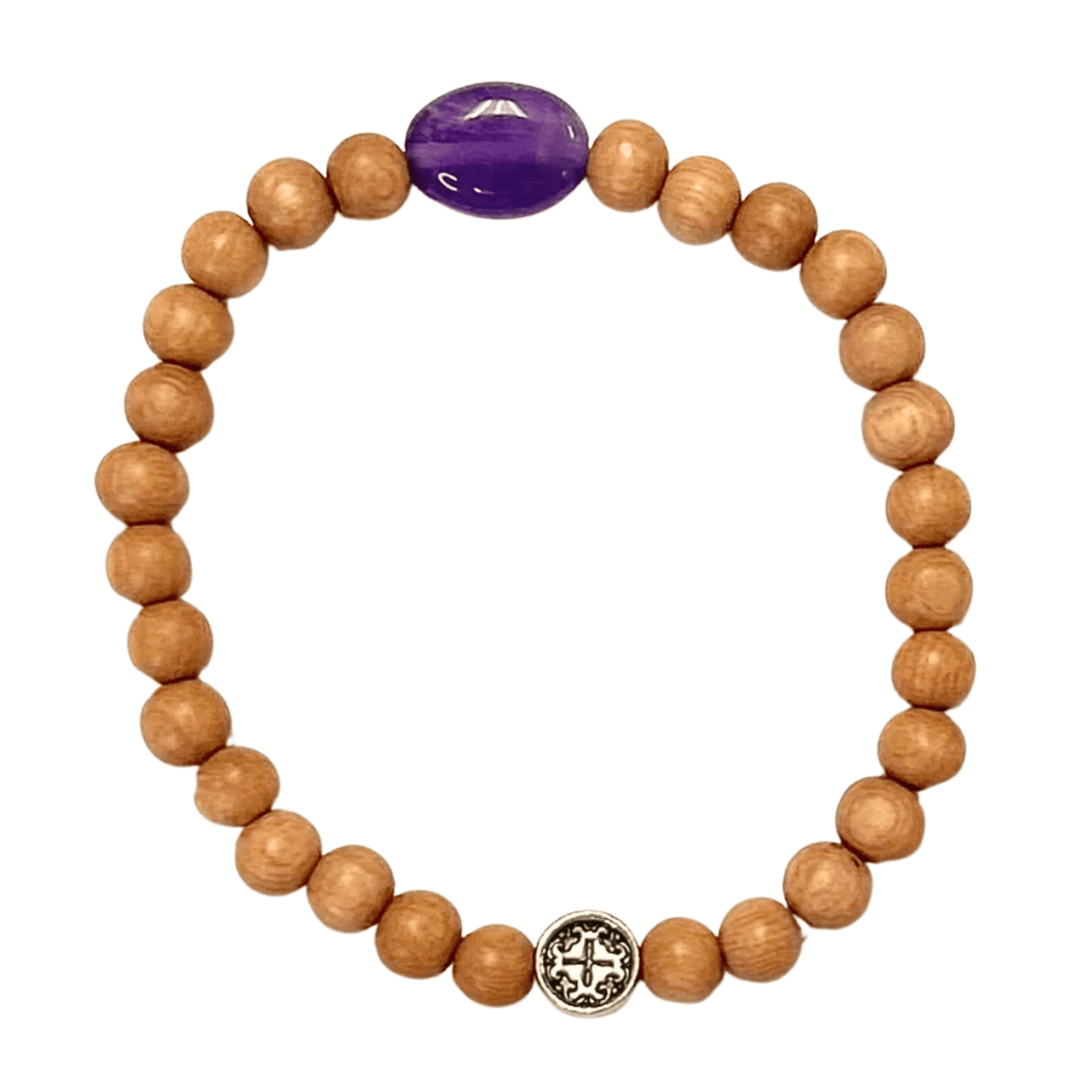 SERENITY: Amethyst Calming Stone 6mm Stretch Bracelet