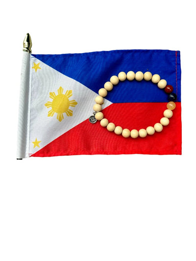 Filipino Pride Bracelet-Whitewood Unisex 7.5"