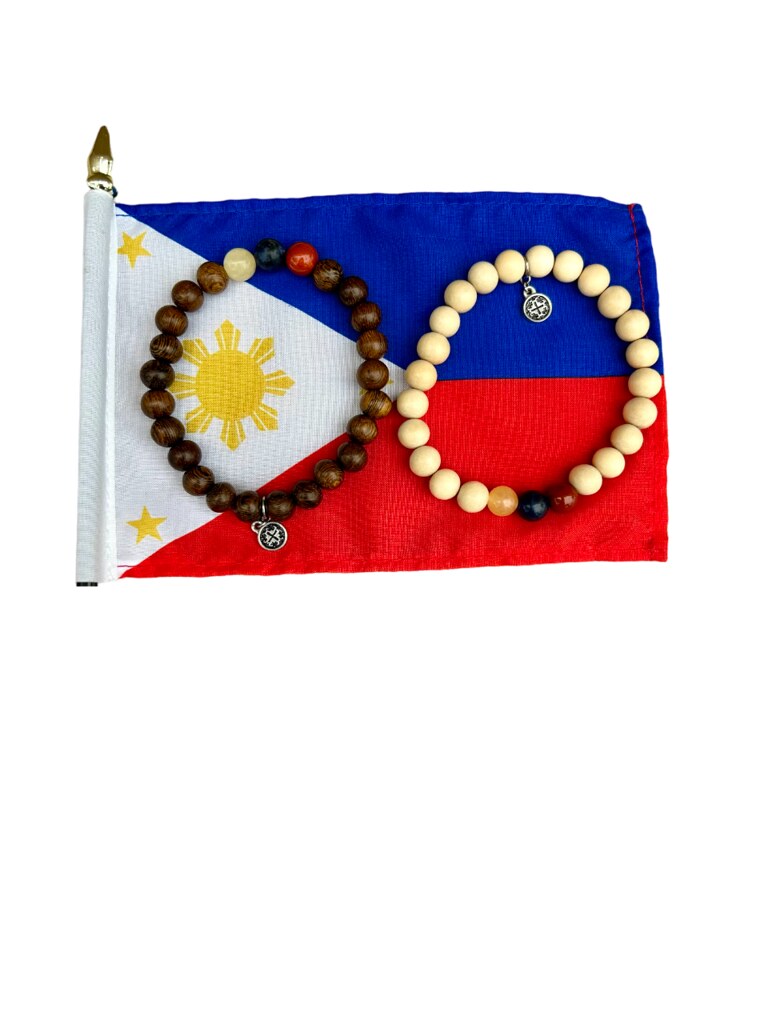 Filipino Pride Bracelet-Whitewood Unisex 7.5"