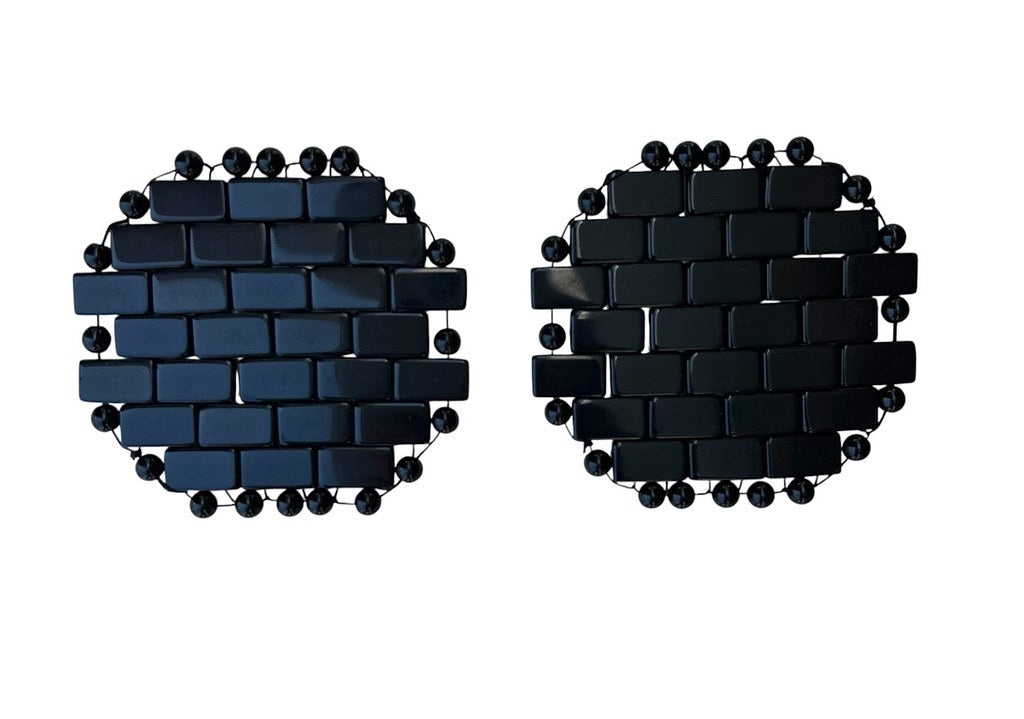 Mantra Gemstone Eye Patches Black Obsidian