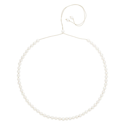 16" Pearl  Adjustable Necklace White