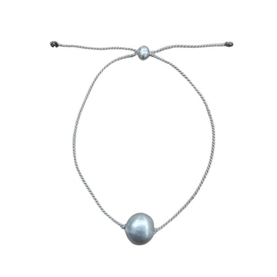 Floating Pearl Bracelet Gray
