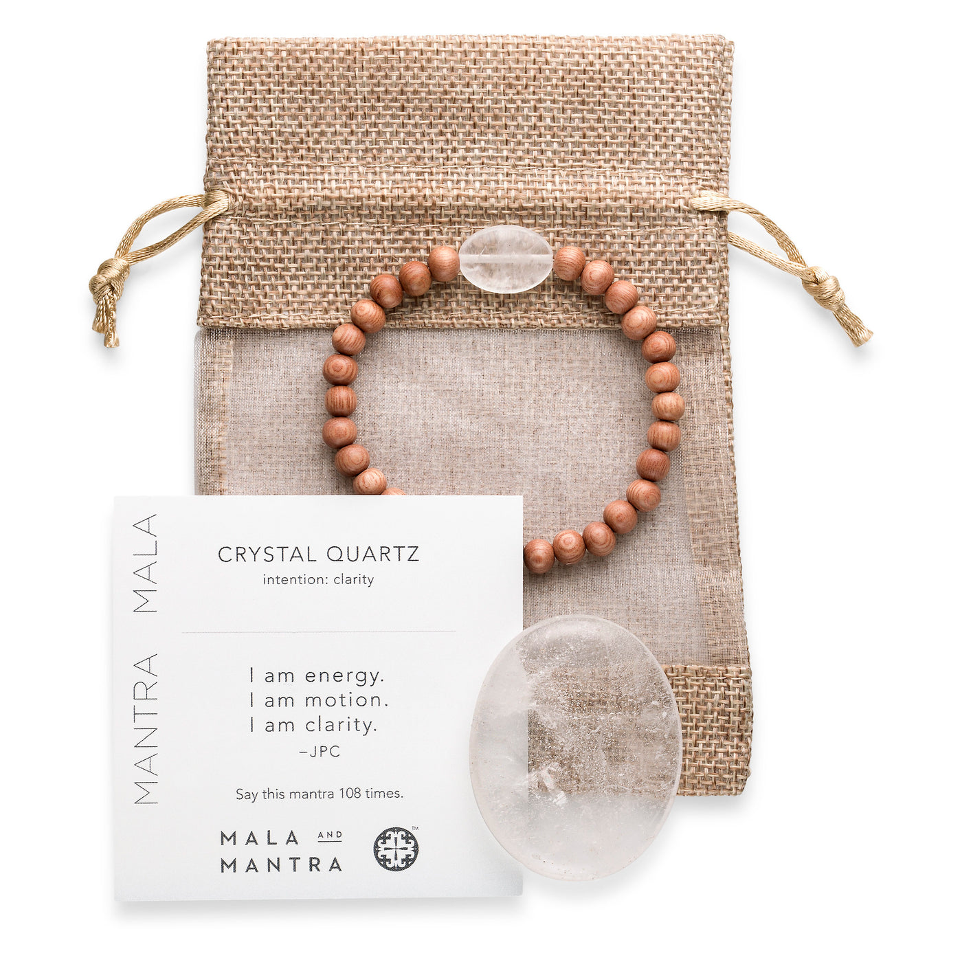 CLARITY: Crystal Quartz Calming Stone Bracelet Gift Set