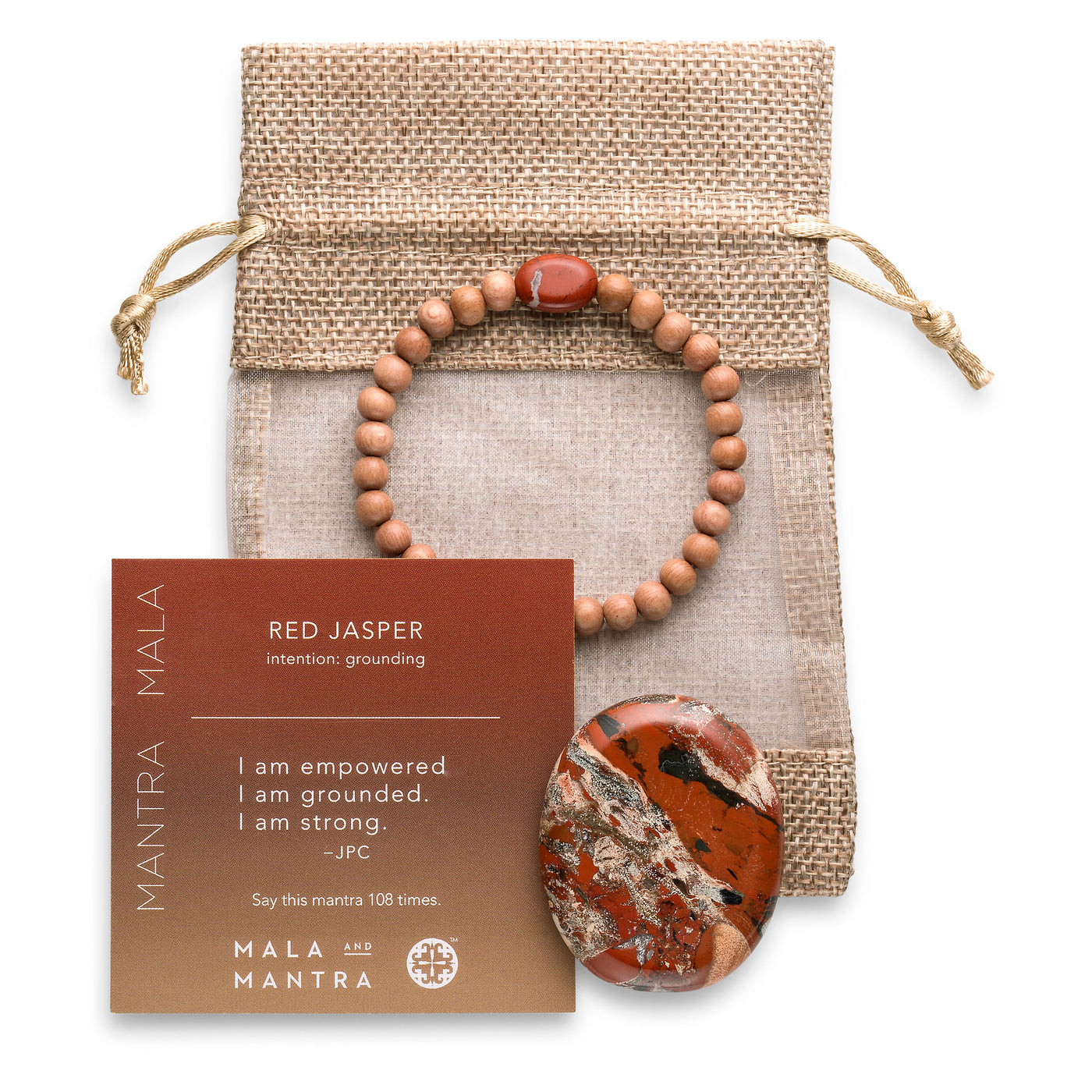 GROUNDING: Red Jasper Calming Stone Bracelet Gift Set