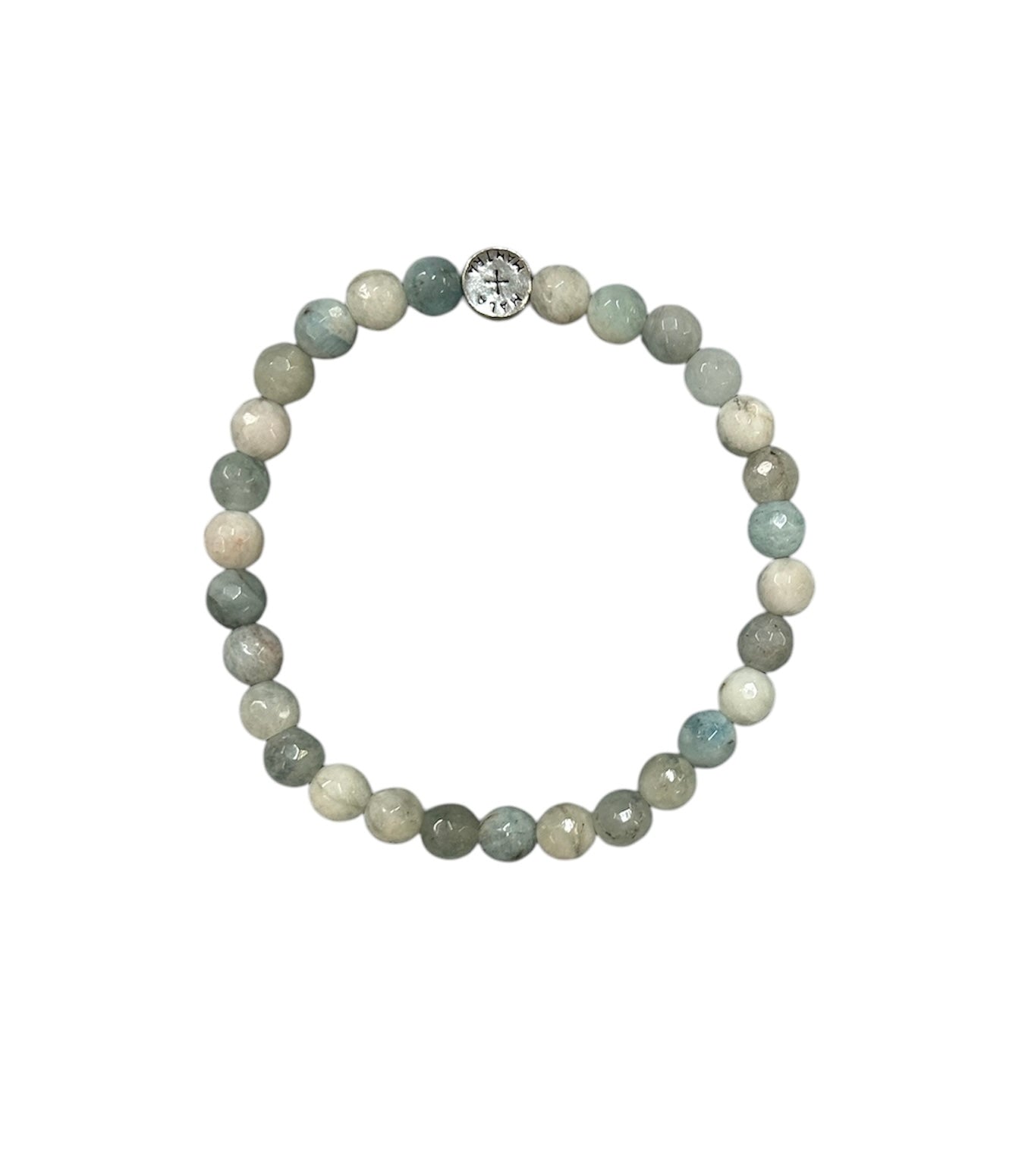 REFLECTION: AQUAMARINE Faceted Stretch Bracelet