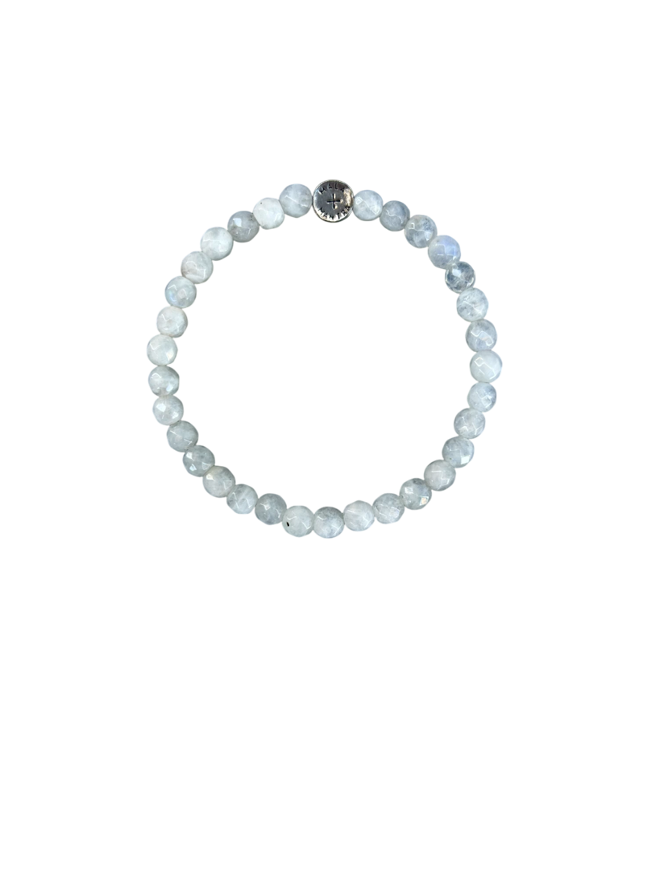 DIVINE FEMININITY: White Moonstone Faceted Stretch Bracelet 6mm