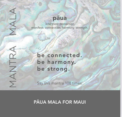 PĀUA MALA for Maui - Abalone Shell and Rosewood Bracelet Unisex Stretch Bracelet