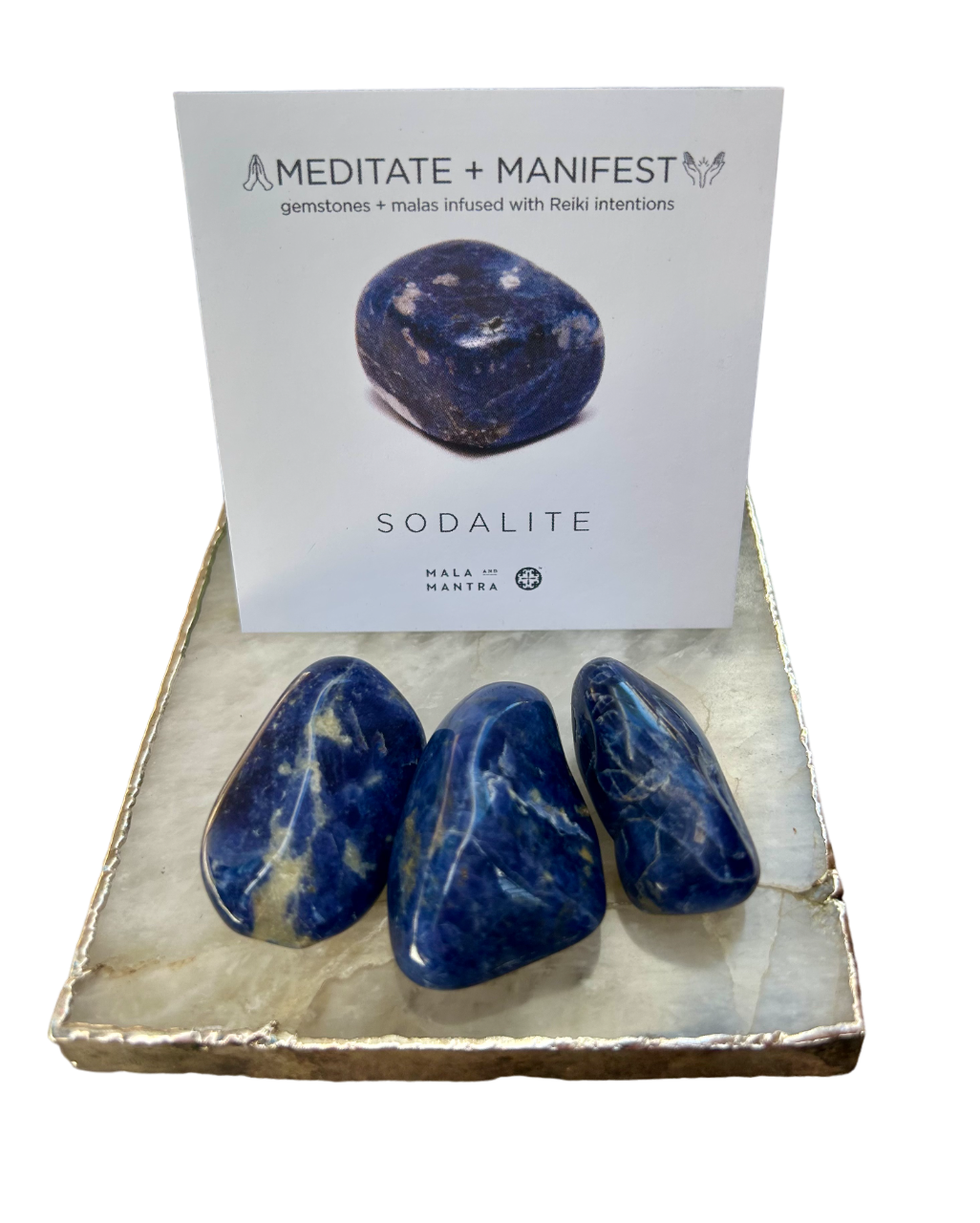 INTUITION:  Sodalite Triple Happiness Gemstone Gift Set