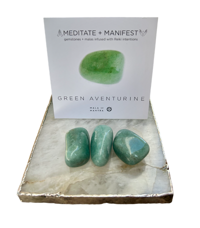 PROSPERITY:  Green Aventurine Gemstone Gift Set