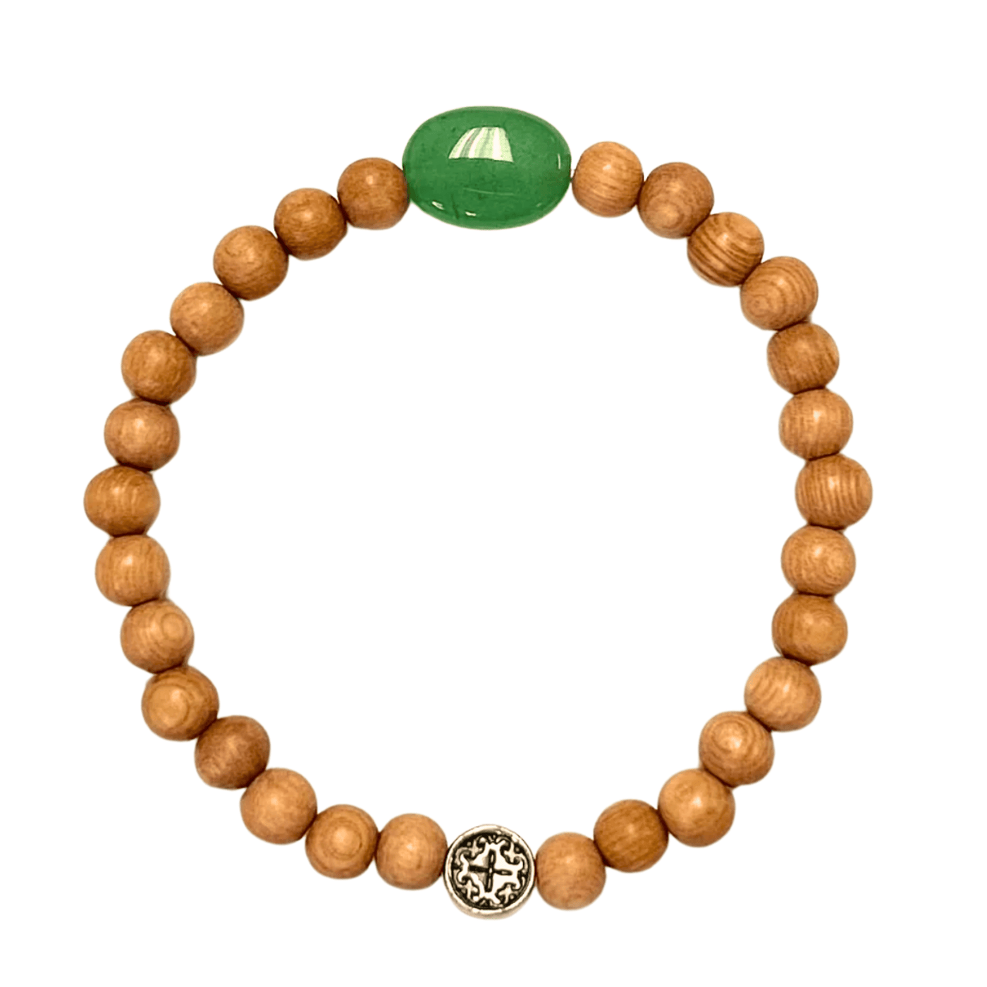 GOODLUCK: Green Aventurine Calming Stone 6mm Stretch Bracelet