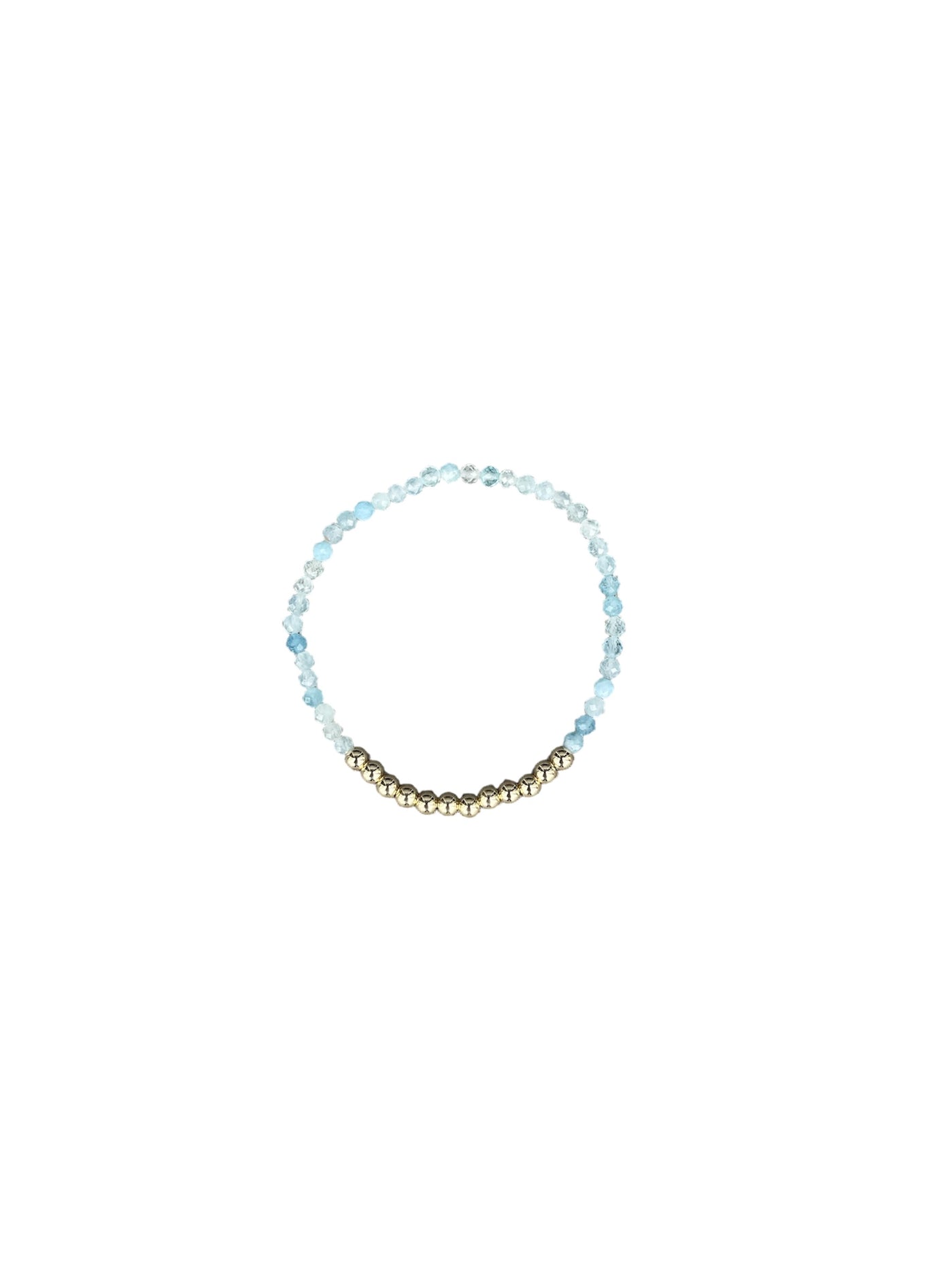 March: Aquamarine Birthstone Brilliance Stretch beaded bracelet