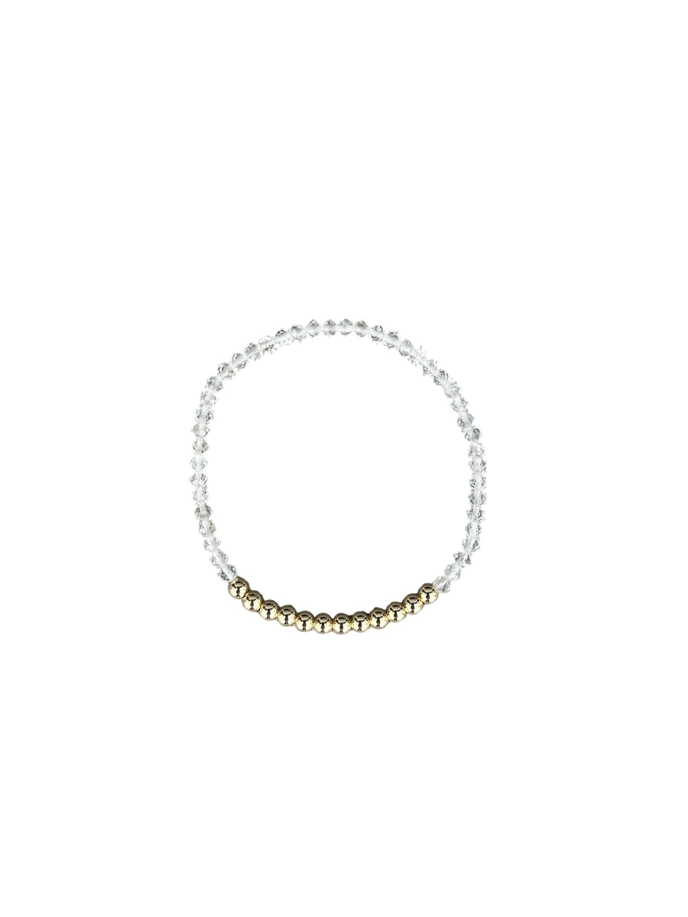 April: Crystal Quartz Birthstone Brilliance Stretch beaded bracelet