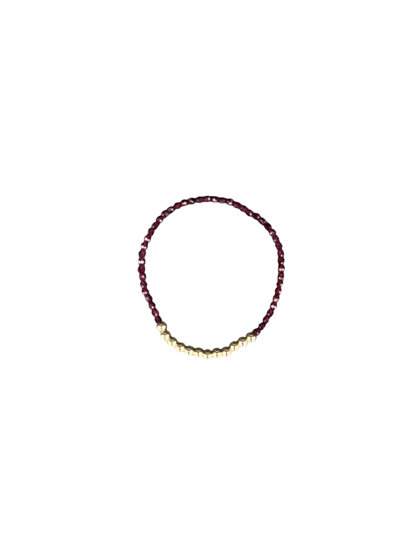 January: Garnet Birthstone Brilliance Stretch beaded bracelet