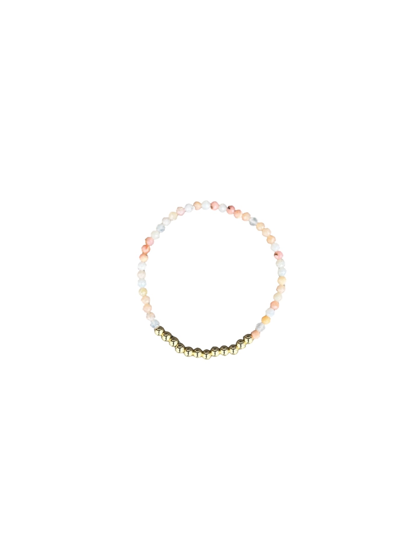 October: Pink Opal Birthstone Brilliance Stretch beaded bracelet