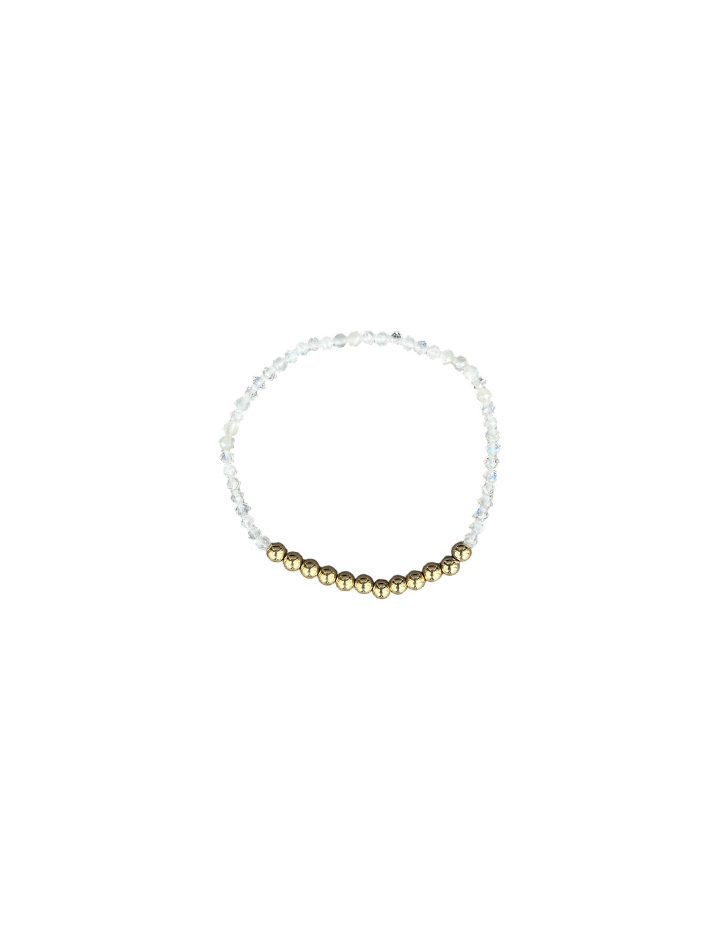 June: Moonstone Birthstone Brilliance Stretch beaded bracelet