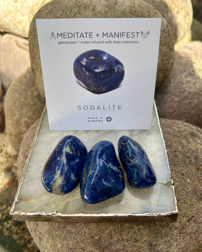 INTUITION:  Sodalite Triple Happiness Gemstone Gift Set