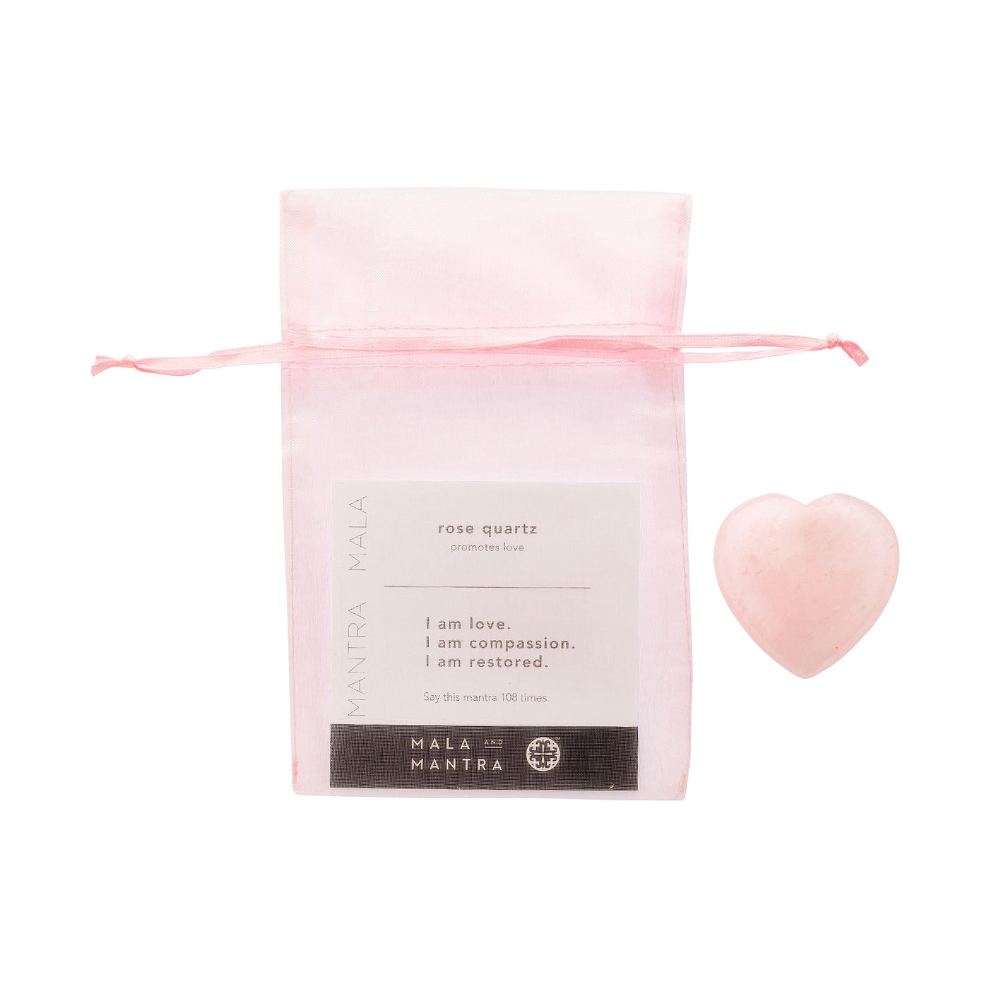 BE LOVE: Rose Quartz Puffy Heart Stone