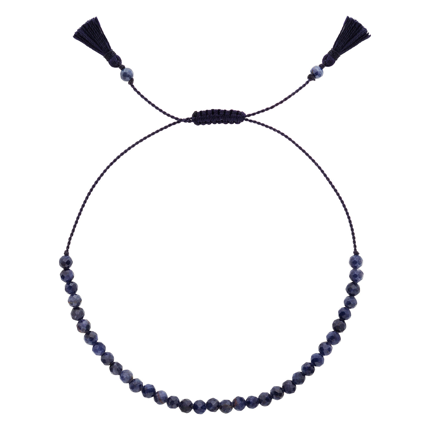 SEPTEMBER Birthstone: Sapphire Women's Delicate Faceted Mini Tassel Bracelet