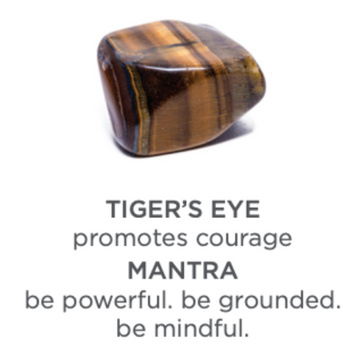 COURAGE: Gemstone Gift Set: Tiger's Eye + Blackwood Namaste Mala with Gemstone