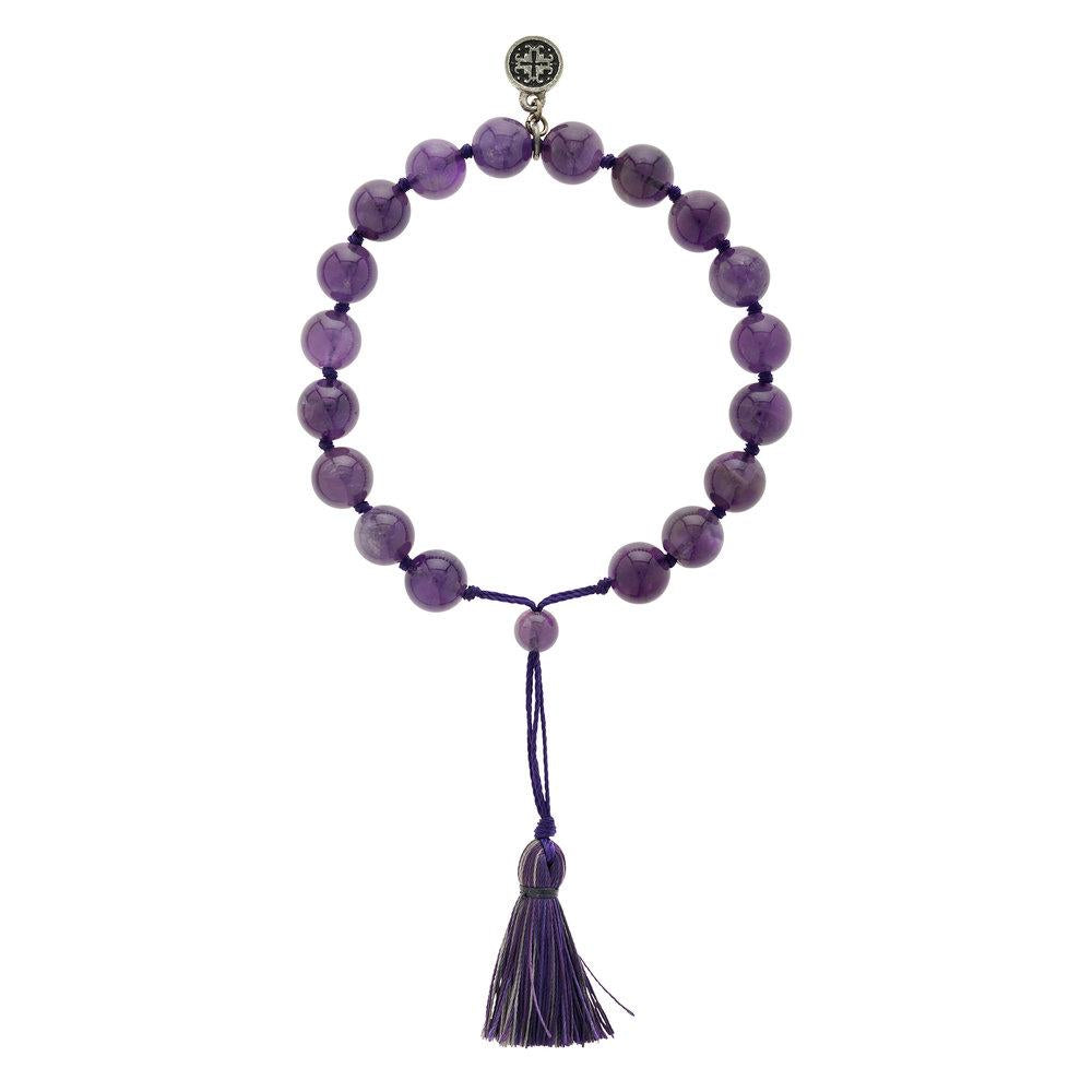 Amethyst Mini Tassel Bracelet - malaandmantra
