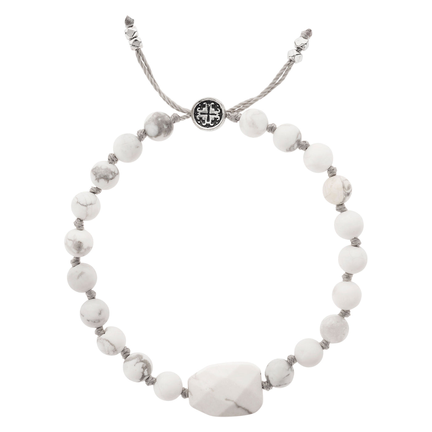 PATIENCE: White Howlite Women's Calming Stone Bracelet (6mm)