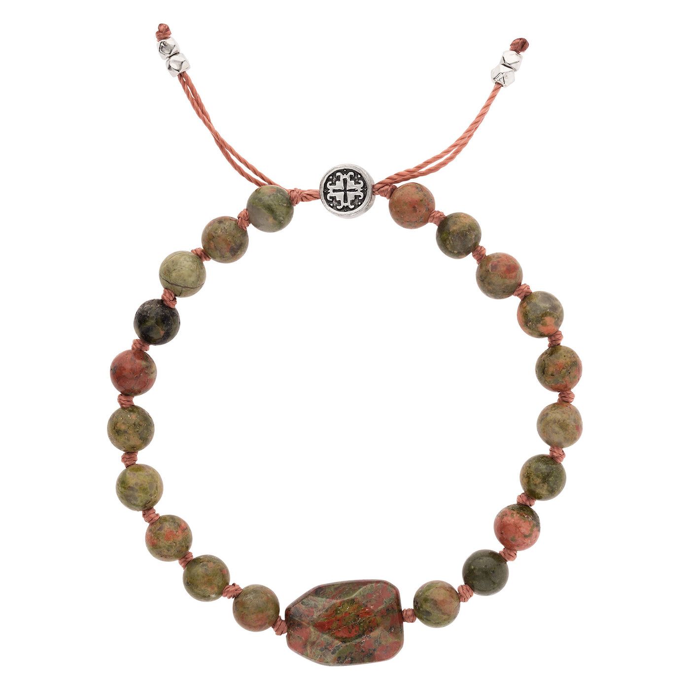 HEALING: Unakite Women's Calming Stone Bracelet (6mm)