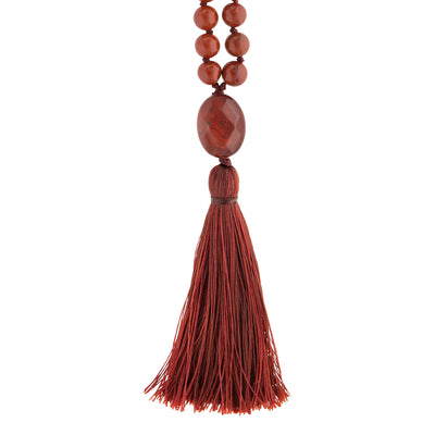 GROUNDING: Red Jasper Calming Stone 108 Bead Hand-knotted Mala Necklace (6mm)