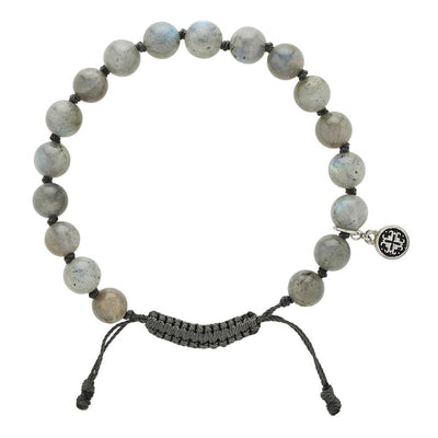 Labradorite Men's-Unisex Mala Bracelet - malaandmantra