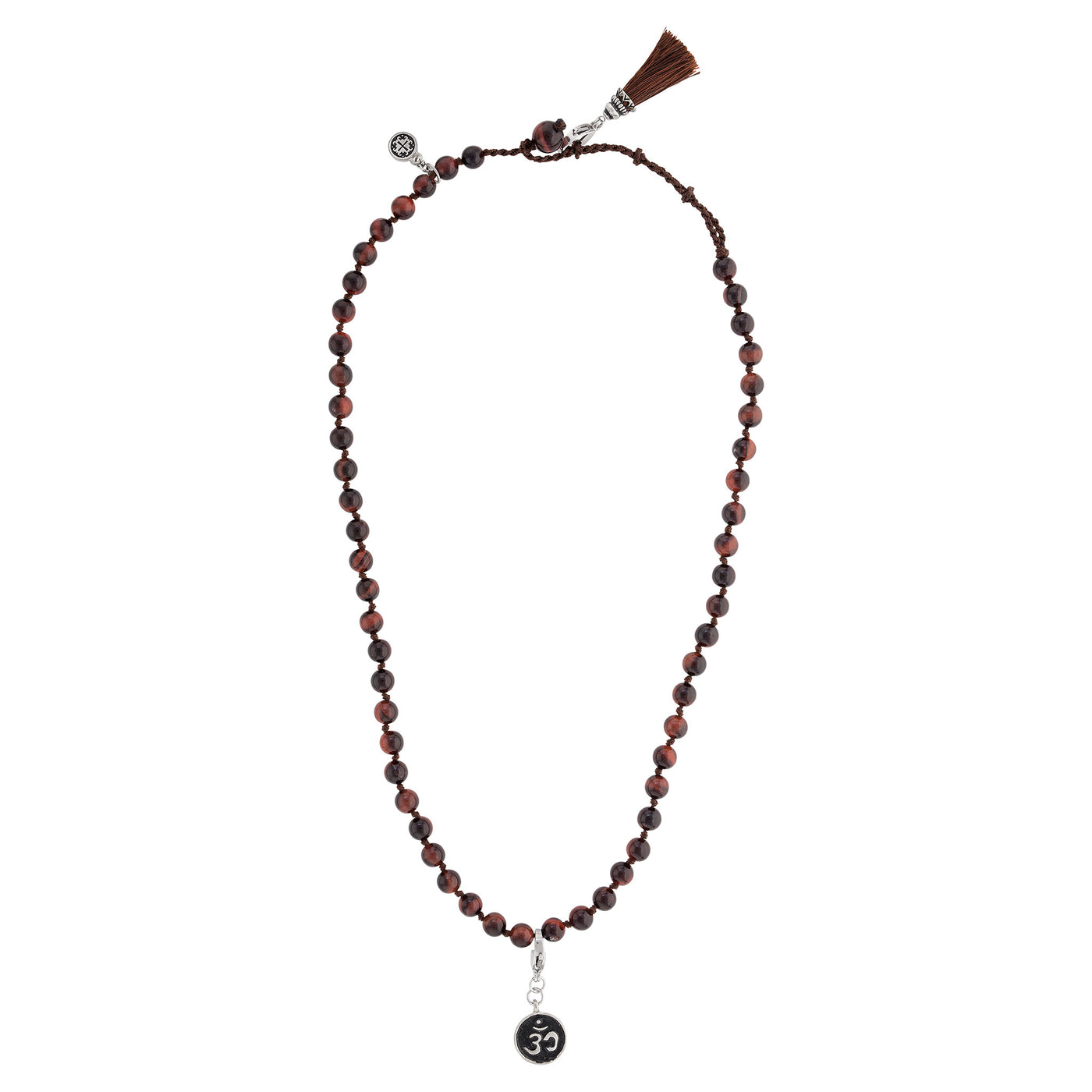 CONFIDENCE: Red Tiger's Eye Men's-Unisex 54 bead mala necklace