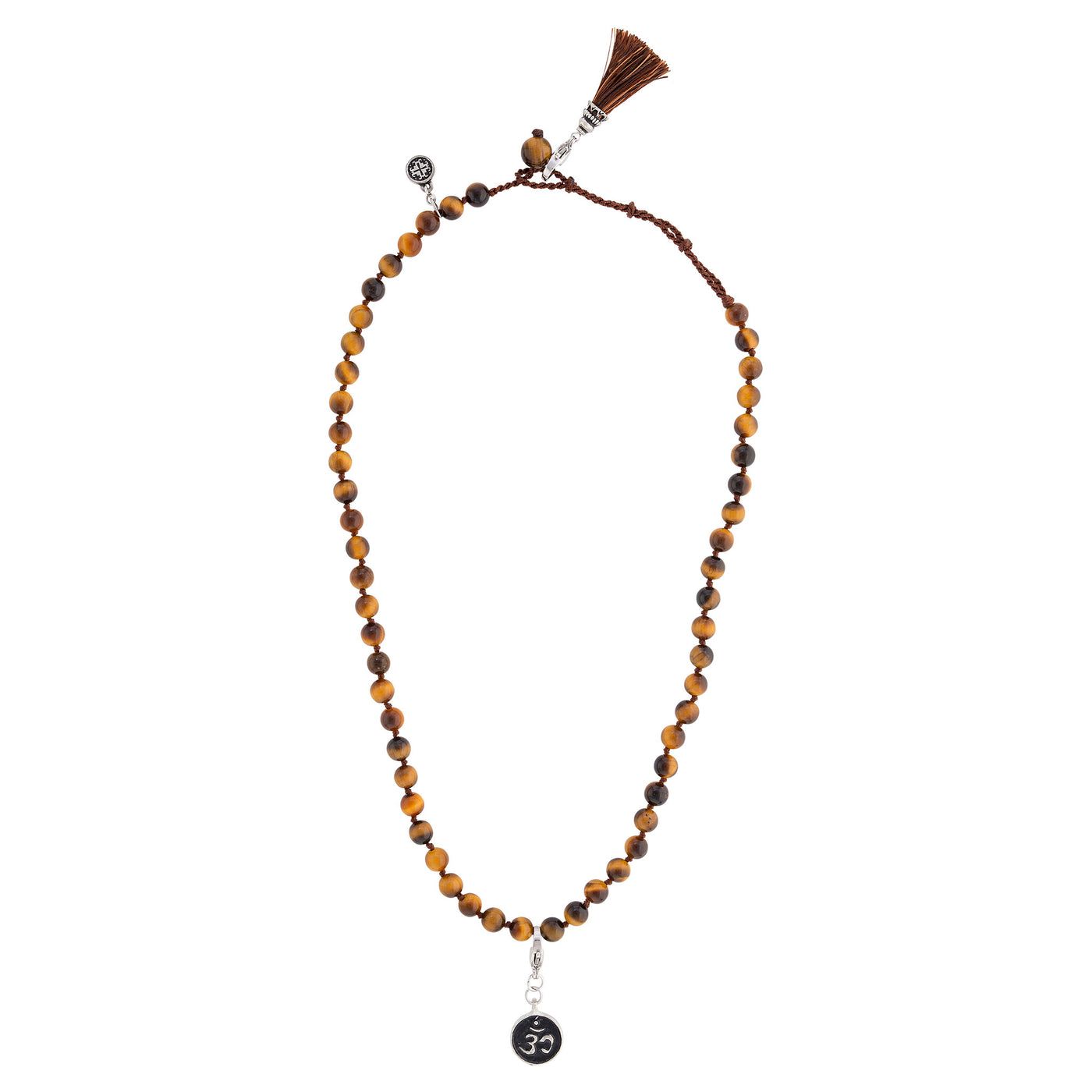 COURAGE: Tiger's Eye Men's-Unisex 54 bead mala necklace