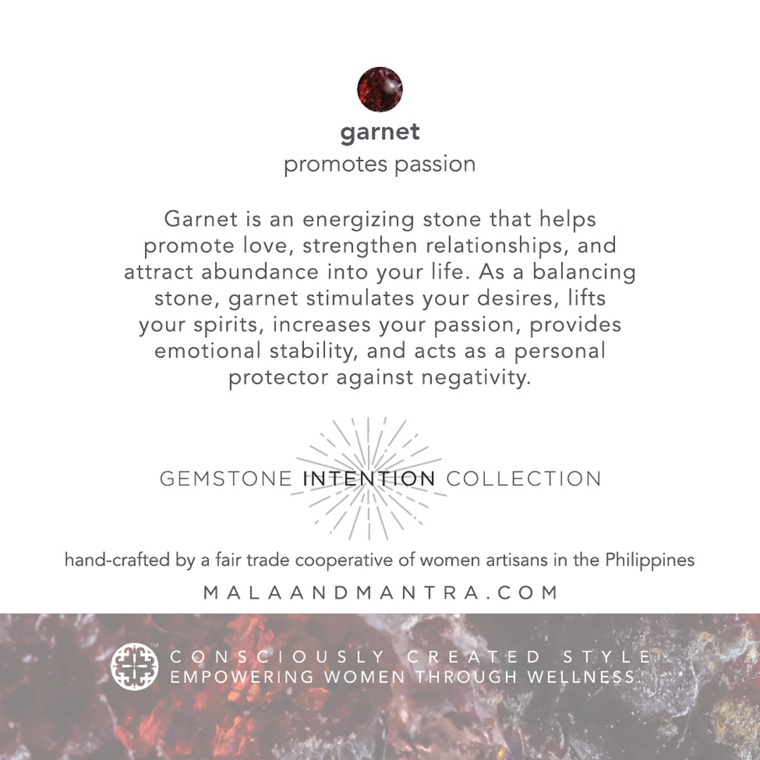 PASSION: Garnet Faceted Stretch Bracelet