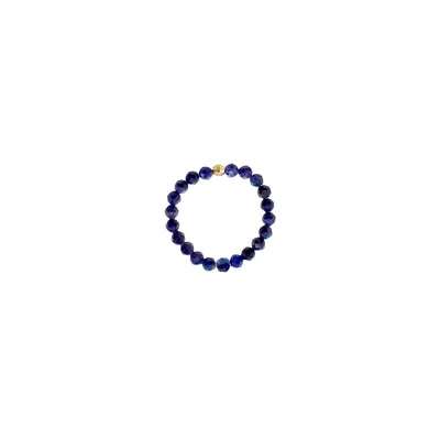 SEPTEMBER Birthstone: Sapphire Women's Delicate Faceted Stretch Ring