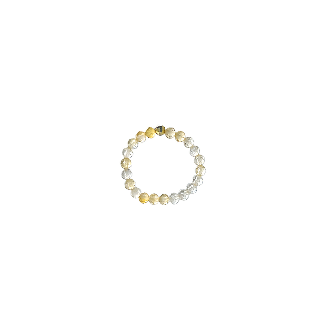 NOVEMBER Birthstone: Citrine Women's Delicate Faceted Stretch Ring