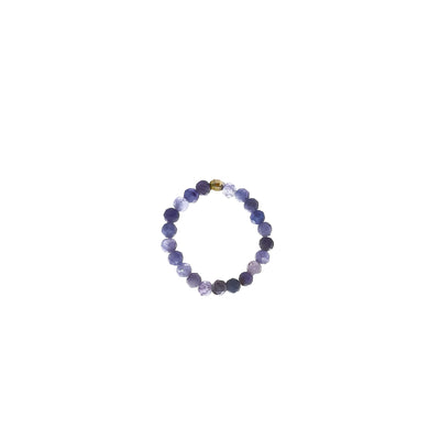 DECEMBER Birthstone: Tanzanite Women's Delicate Faceted Stretch Ring