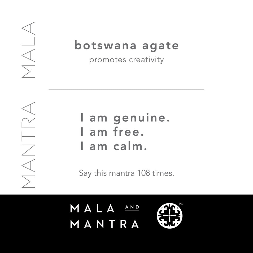 CREATIVITY:  Botswana Agate 108 Bead Hand-knotted Wrap Mala